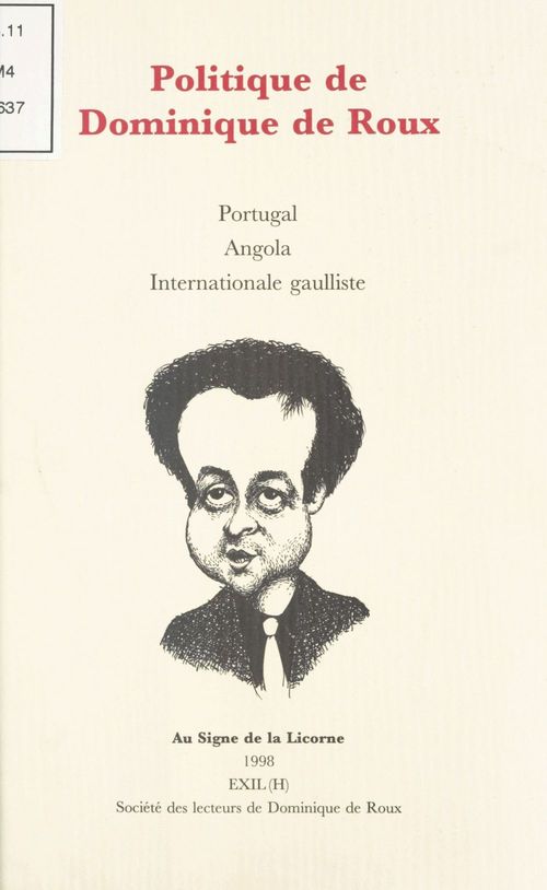 Couverture ebook de Politique de Dominique de Roux, de Dominique Roux