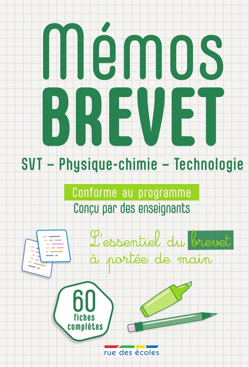 Couverture ebook de Mémos Brevet Sciences : SVT,  Physique-Chimie, Technologie, de Collectif