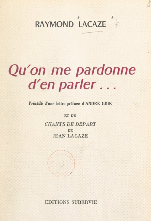 ebook cover of Qu'on me pardonne d'en parler..., by Raymond Lacaze