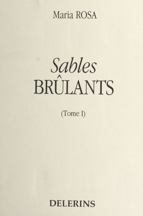 Couverture ebook de Sables brûlants (1), de Maria Rosa