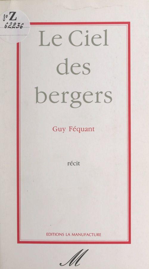 Couverture ebook de Le ciel des bergers, de Guy Fequant