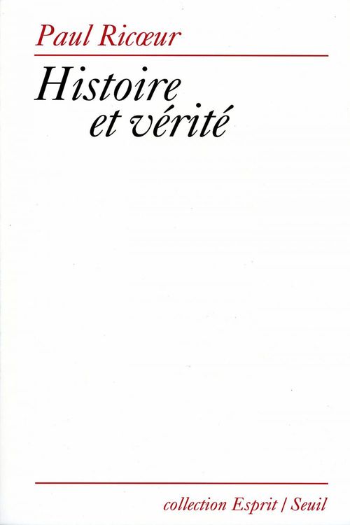 Couverture ebook de Histoire et Vérité, de Paul Ricoeur