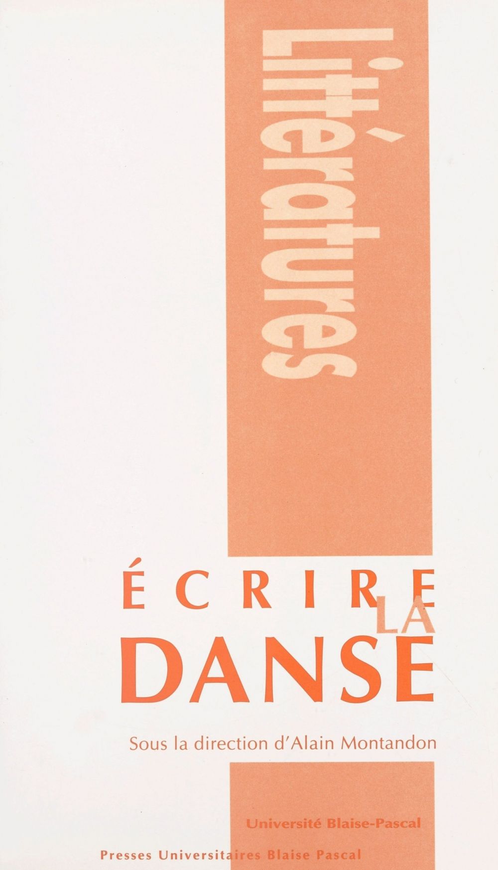 ebook cover of Écrire la danse, by Alain Montandon