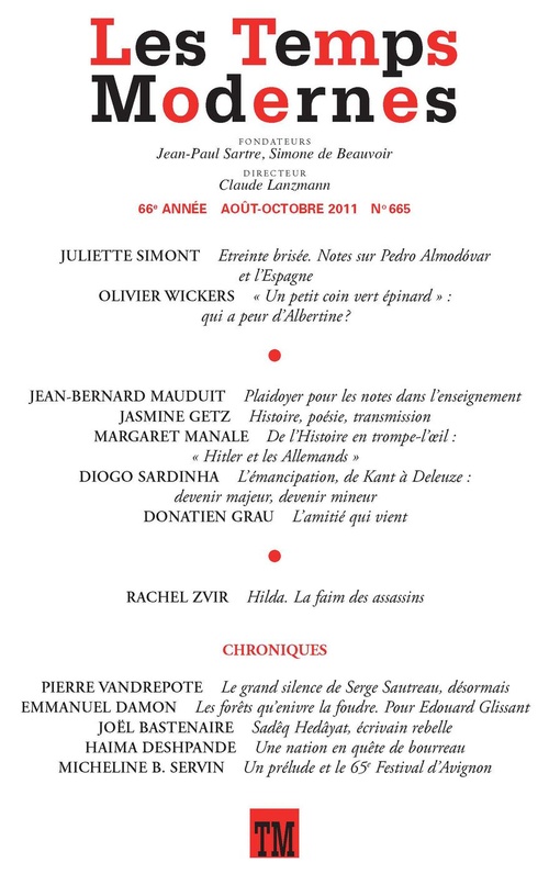 ebook cover of Les Temps Modernes N° 665 N° 665, by Revue Les Temps Modernes