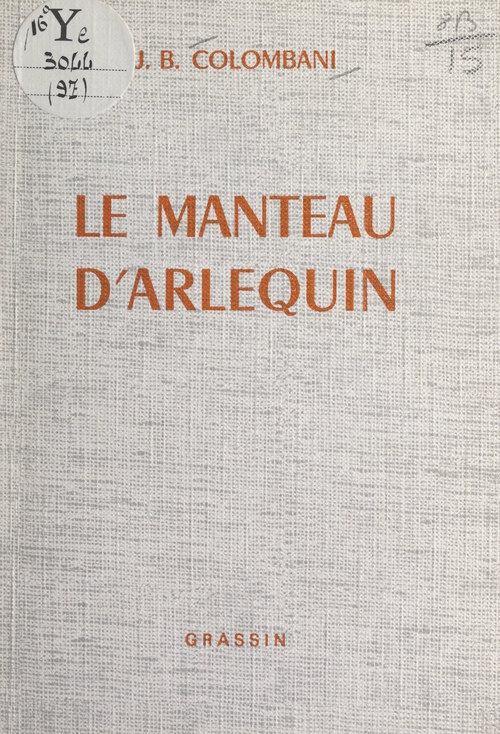 Couverture ebook de Le manteau d'Arlequin, de Jean-Baptiste Colombani