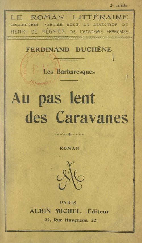 ebook cover of Au pas lent des caravanes, by Ferdinand Duchene