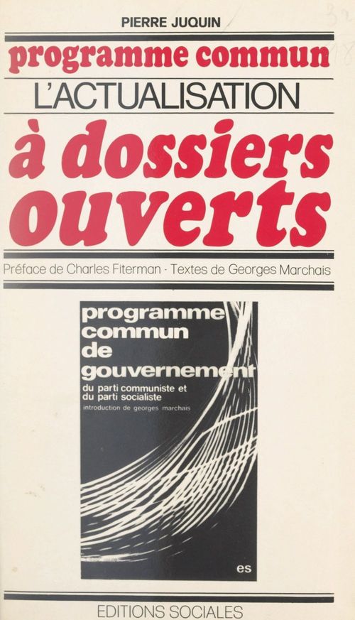 Couverture ebook de Programme commun : l'actualisation à dossiers ouverts, de Georges Marchais, Pierre Juquin