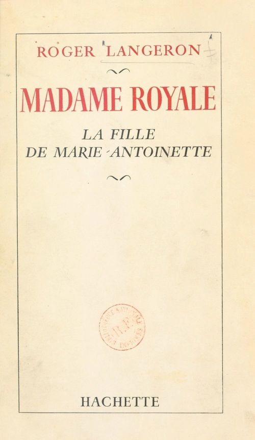 ebook cover of Madame Royale, by Roger Langeron
