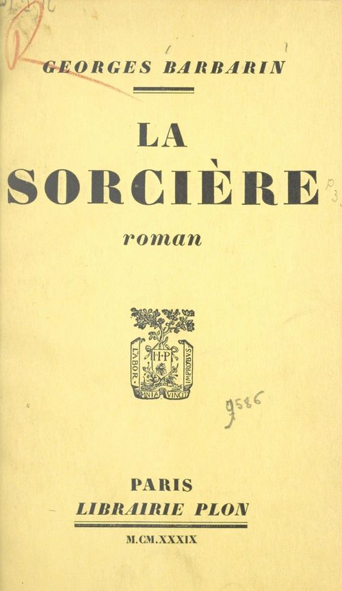 ebook cover of La sorcière, by Georges Barbarin