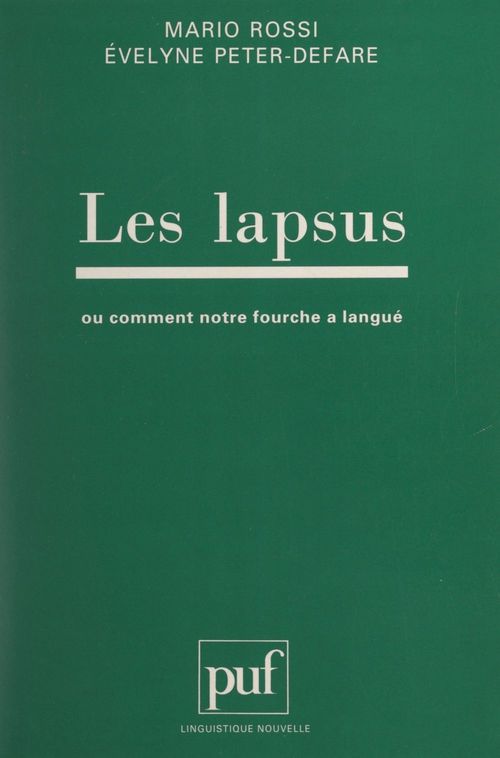 ebook cover of Les lapsus, by Evelyne Peter-defare, Mario Rossi