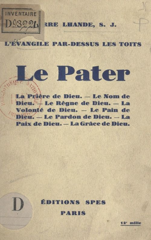 Couverture ebook de L'Évangile par-dessus les toits : le Pater, de Pierre Lhande