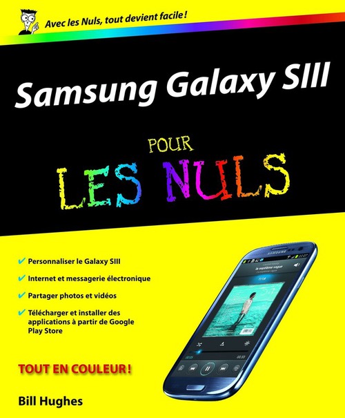 Couverture ebook de Samsung Galaxy S III pour les nuls, de Dan Gookin