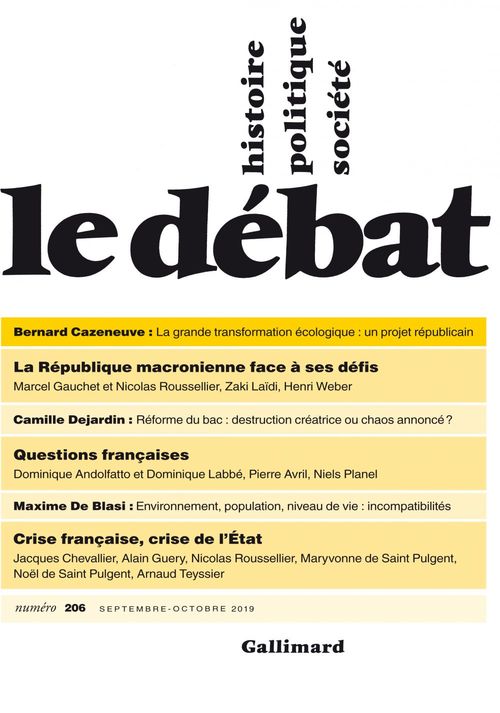 ebook cover of Le Débat N° 206 (Septembre - Octobre 2019), by Collectif, Pierre Nora