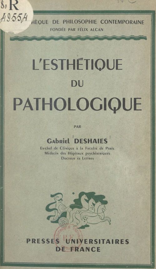 ebook cover of L'esthétique du pathologique, by Gabriel Deshaies