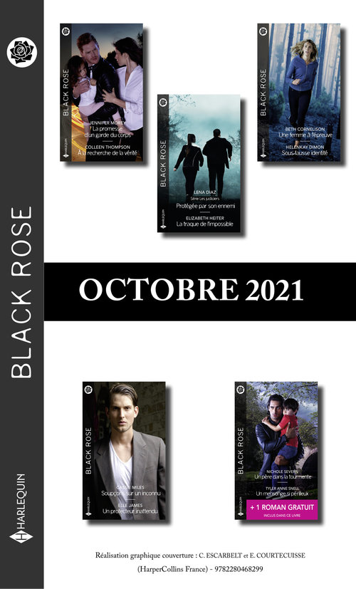 Couverture ebook de Pack mensuel Black Rose : 10 romans + 1 gratuit (Octobre 2021), de Collectif