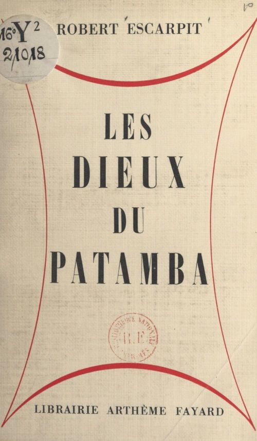 ebook cover of Les dieux du Patamba, by Robert Escarpit