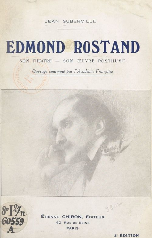 Couverture ebook de Edmond Rostand, de Jean Suberville