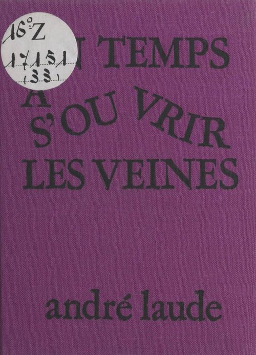 Couverture ebook de Un temps à s'ouvrir les veines, de Andre Laude