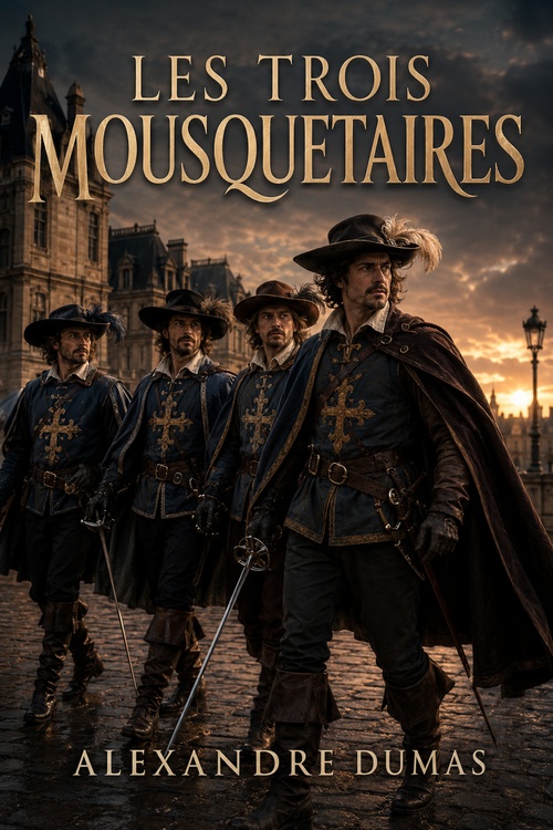 ebook cover of Les Trois Mousquetaires, by Alexandre Dumas