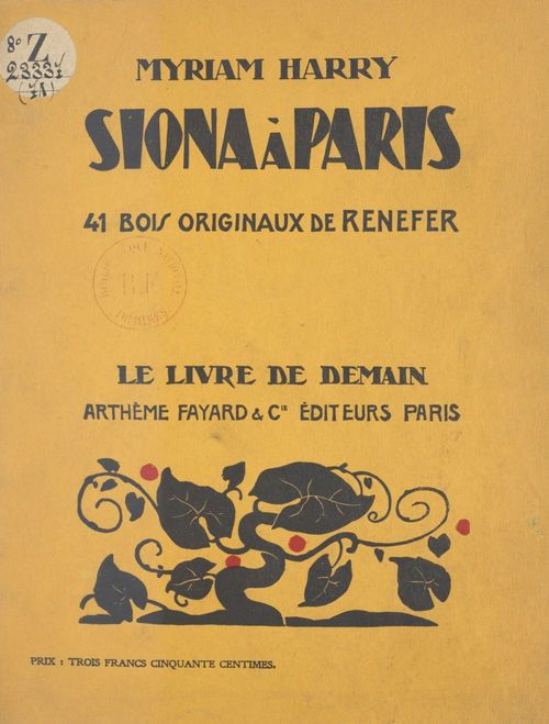 ebook cover of Siona à Paris, by Myriam Harry