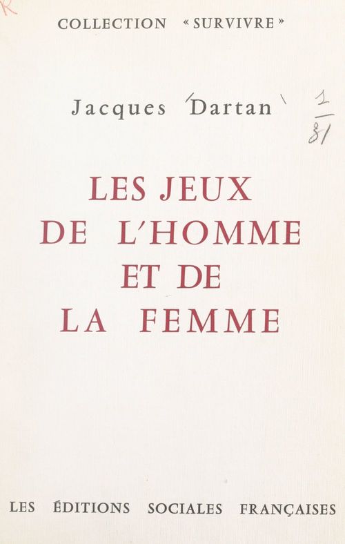 ebook cover of Les jeux de l'homme et de la femme, by Jacques Dartan