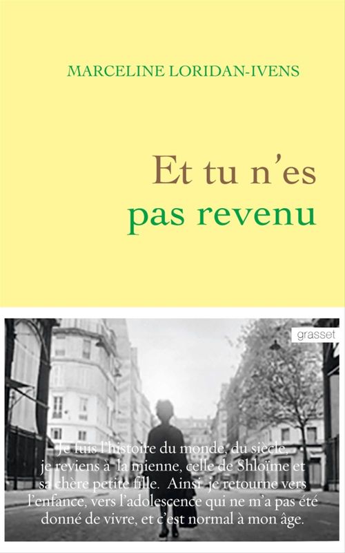 Couverture ebook de Et tu n'es pas revenu, de Marceline Loridan-Ivens, Judith Perrignon