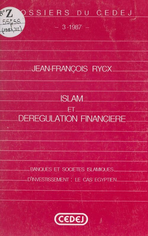 Couverture ebook de Islam et dérégulation financière, de Jean-Francois Rycx