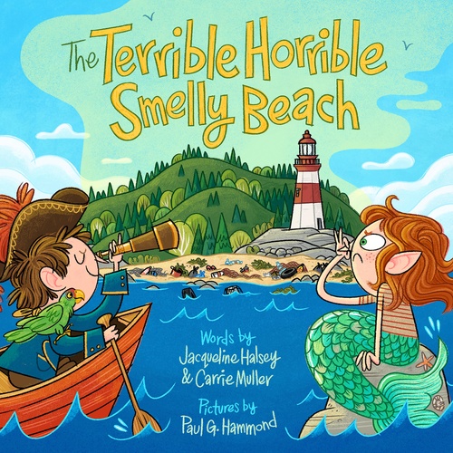 Couverture ebook de The Terrible Horrible Smelly Beach, de Jacqueline Halsey, Carrie Muller