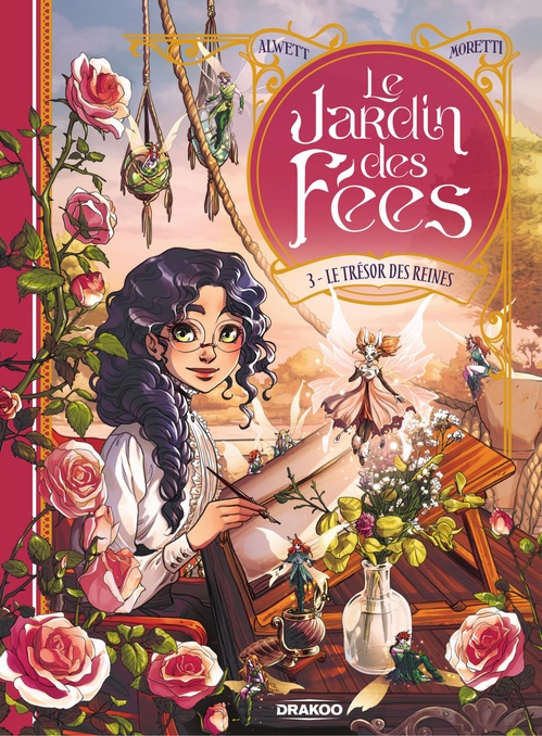 Couverture ebook de Le Jardin des fées - Tome 3 - Le Trésor des reines, de Audrey Alwett