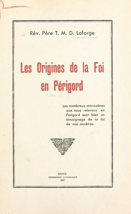 ebook cover of Les origines de la foi en Périgord, by T. M. D. Laforge