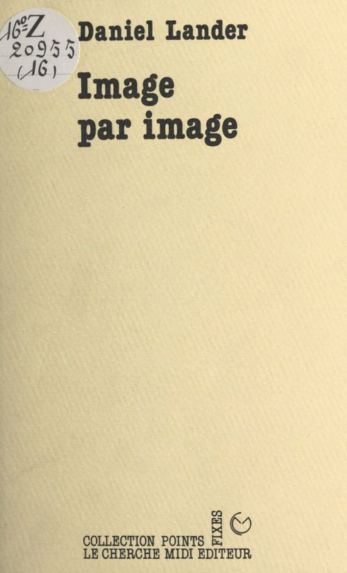 Couverture ebook de Image par image, de Daniel Lander