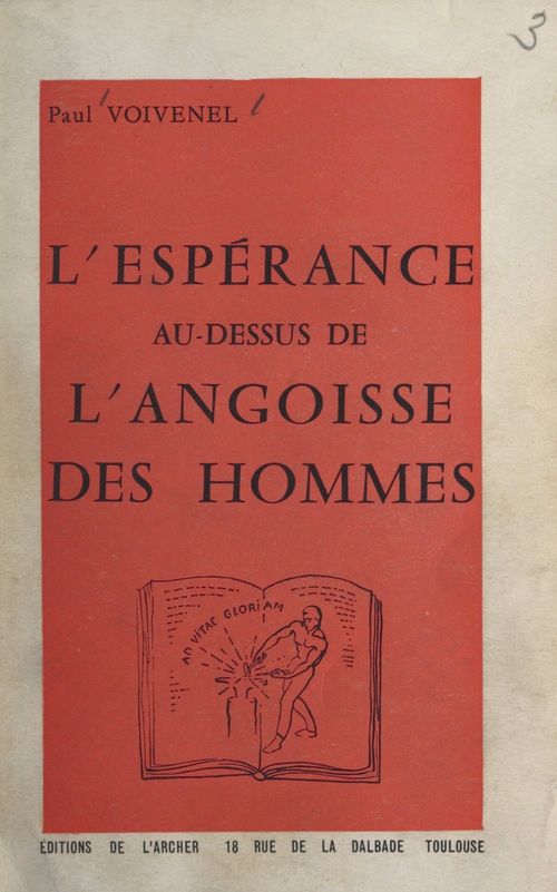 Couverture ebook de L'espérance au-dessus de l'angoisse des hommes, de Paul Voivenel