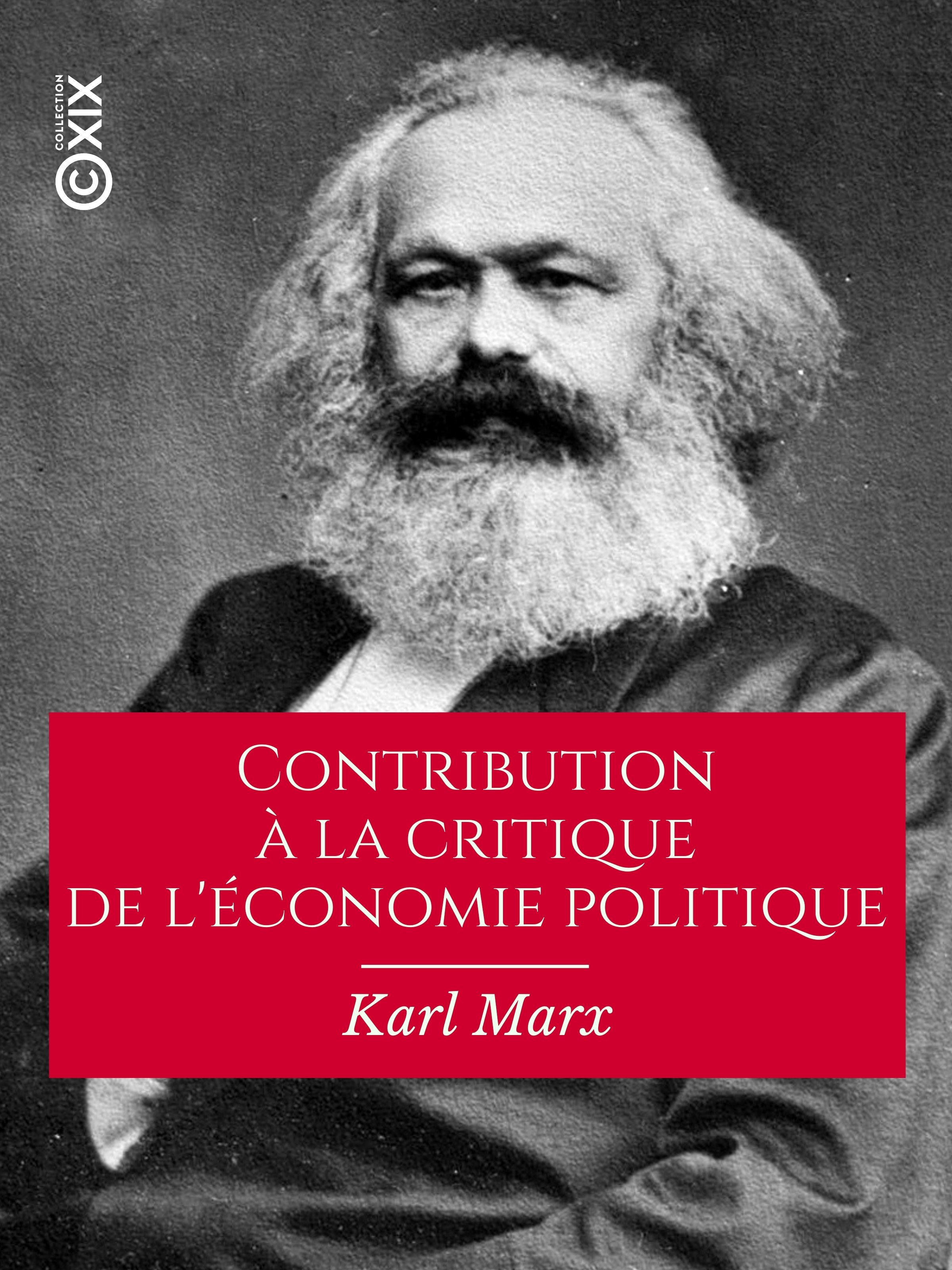 ebook cover of Contribution à la critique de l'économie politique, by Karl Marx