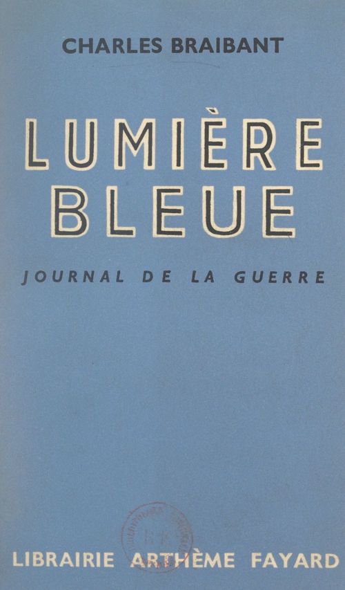 ebook cover of Lumière bleue, by Charles Braibant