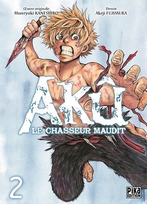 ebook cover of Akû, le chasseur maudit T02, by Muneyuki Kaneshiro, Akeji Fujimura, Djamel Rabahi