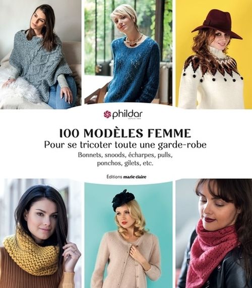 Couverture ebook de 100 modèles femme tricot , de Collectif