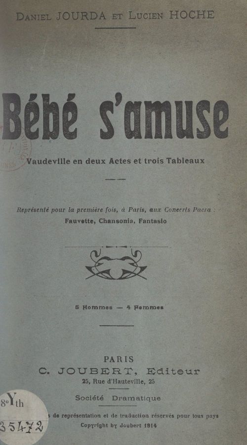 ebook cover of Bébé s'amuse, by Daniel Jourda, Lucien Hoche
