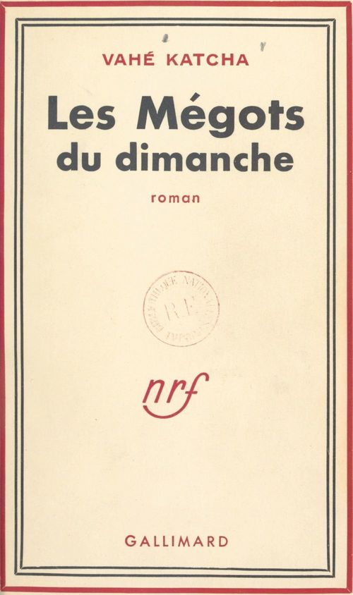 ebook cover of Les mégots du dimanche, by Vahé Katcha