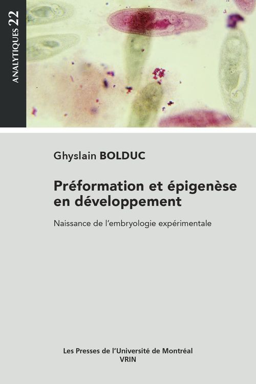 ebook cover of Préformation et épigenèse en développement, by Ghyslain Bolduc