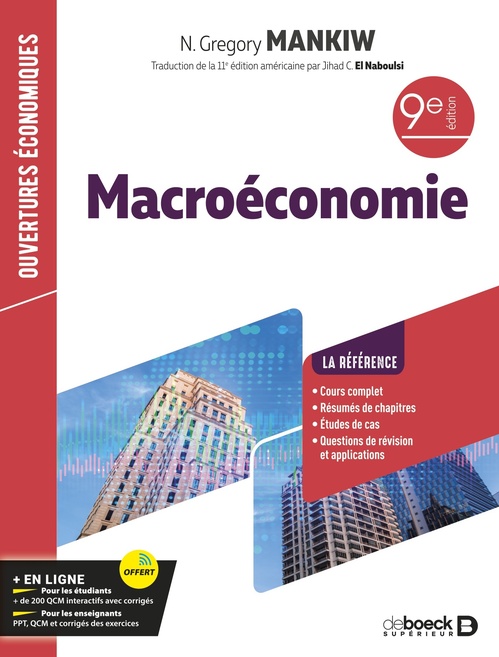 Couverture ebook de Macroéconomie, de Gregory N Mankiw