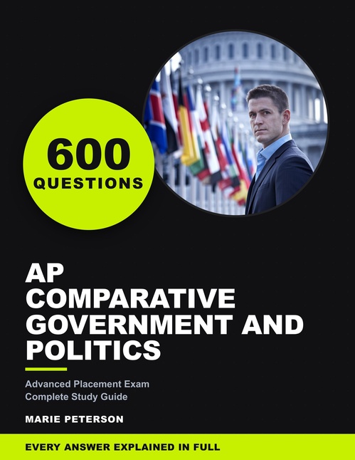 Couverture ebook de AP Comparative Government and Politics Exam Study Guide, de Marie Peterson