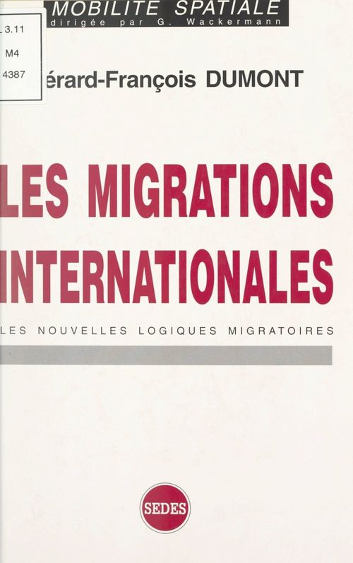 Couverture ebook de Les migrations internationales, de Gérard-françois Dumont
