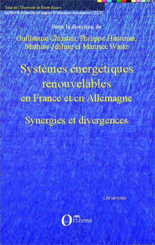 Couverture ebook de Systèmes énergétiques renouvelables en France et en Allemagne, de Collectif