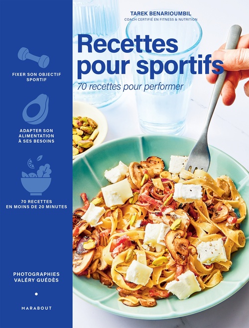 Couverture ebook de Recettes pour sportifs, de Tarek Benarioumbil @recettes.fitness.express
