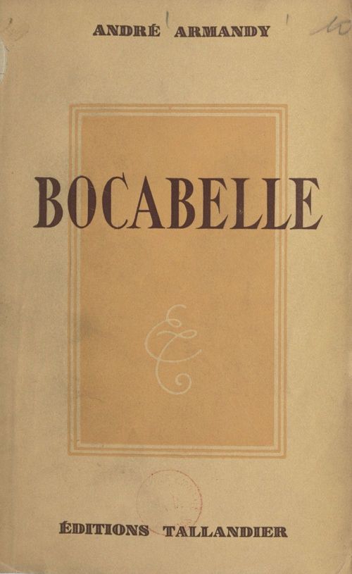 Couverture ebook de Bocabelle, de Andre Armandy