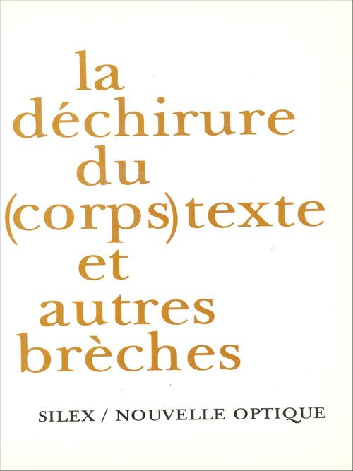 Couverture ebook de La déchirure du (corps) texte et autres brèches, de Jean Jonassaint