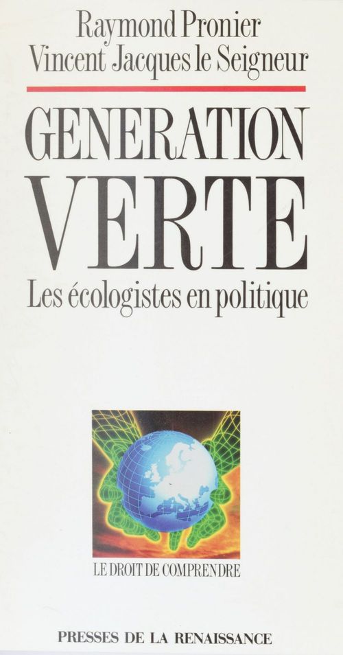 ebook cover of Génération verte, by Raymond Pronier