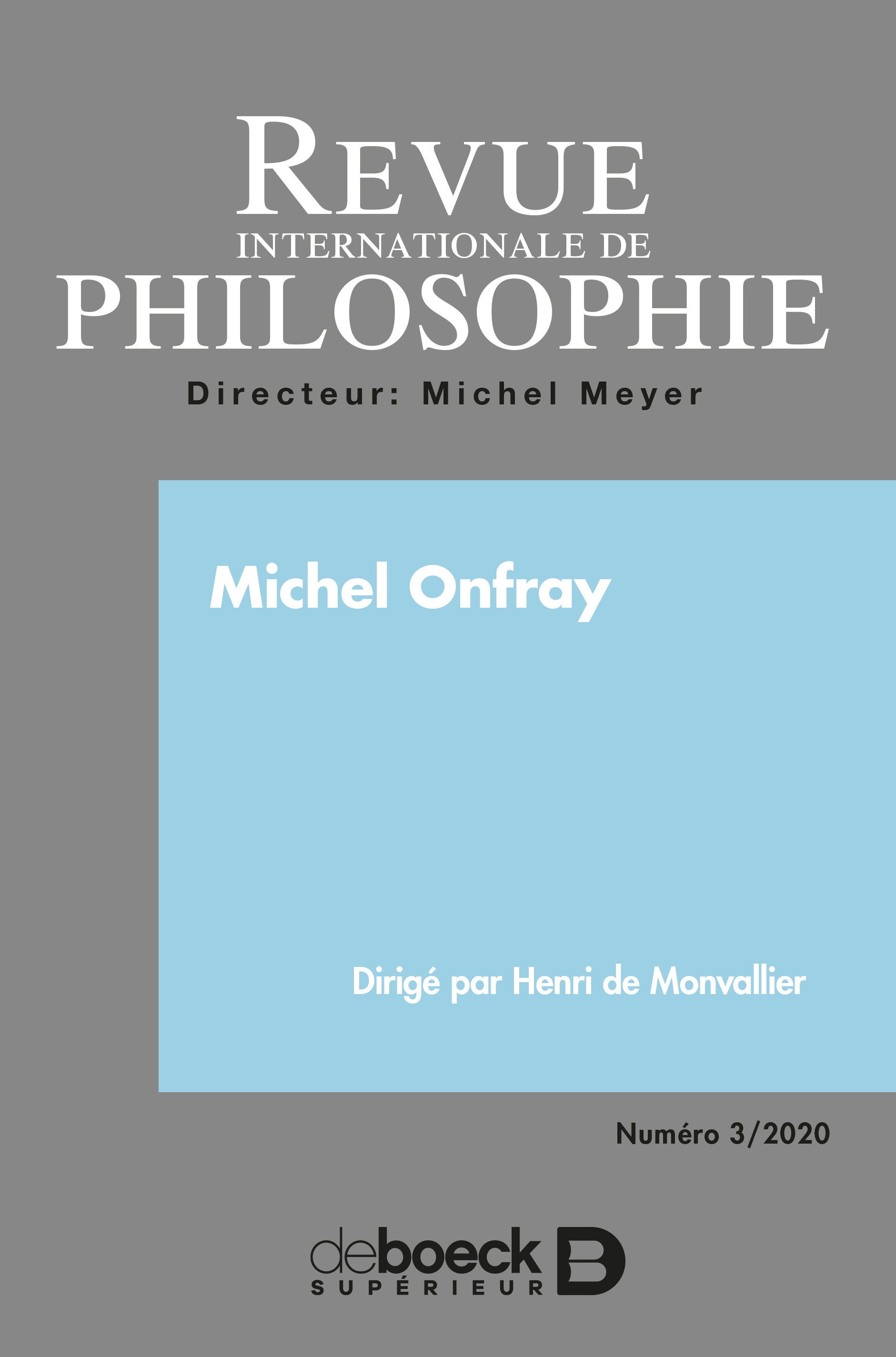 Couverture ebook de Revue internationale de philosophie, de Collectif