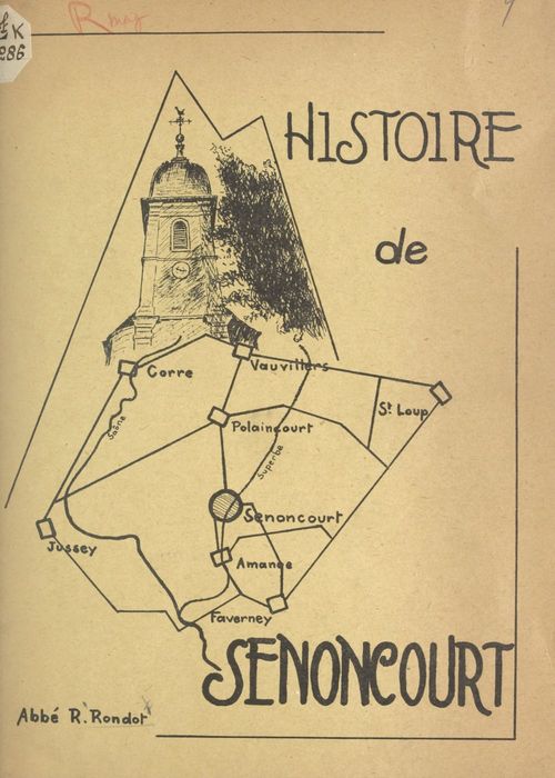 Couverture ebook de Histoire de Senoncourt, de Rene Rondot