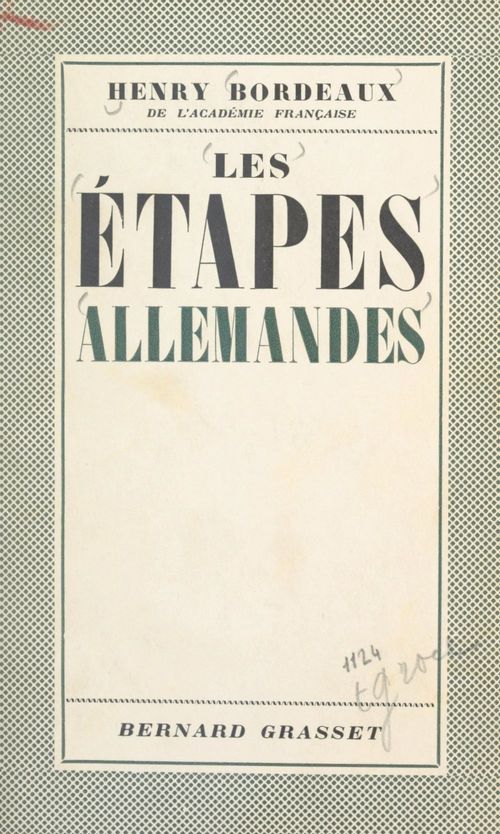 Couverture ebook de Les étapes allemandes, de Henry Bordeaux